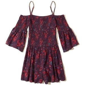Hollister Floral Bell-Sleeved Romper